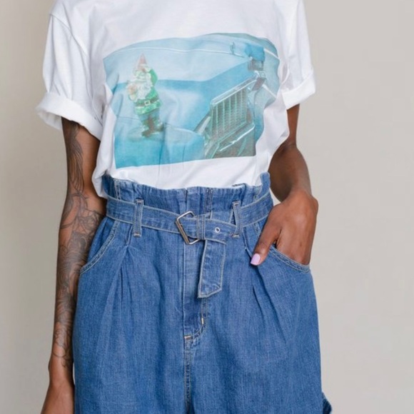 RACHEL COMEY IROLO DENIM PAPER BAG SHORTS - Picture 4 of 11